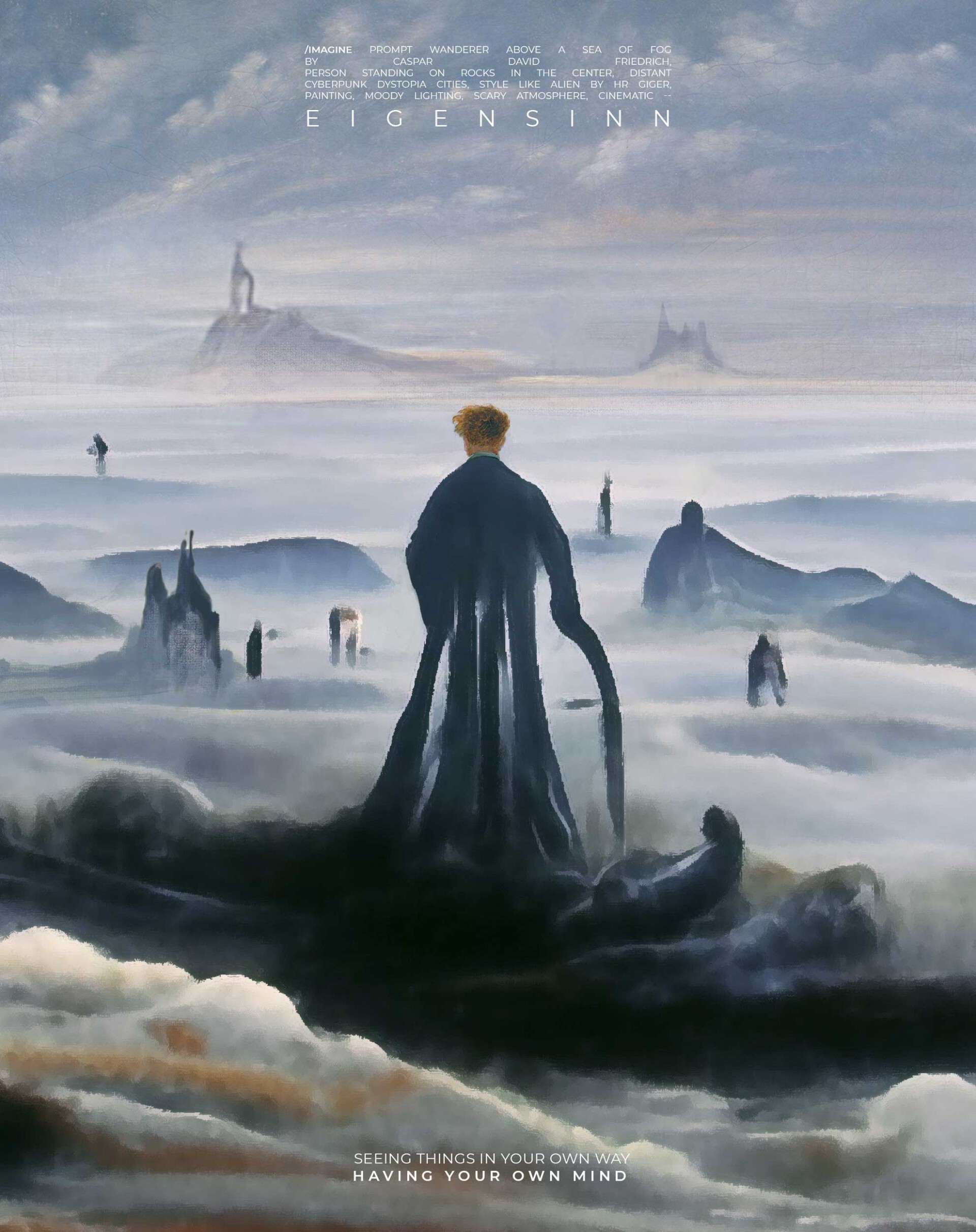 Der Wanderer über dem Nebelmeer (Illustrationen)